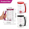 Handheld Batter Dispenser with Measuring Markings and Lid - Red - view 4