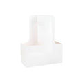 Handheld Double Cup Holders, Paperboard, Pack of 50 - White