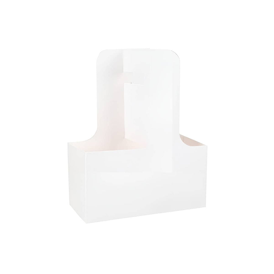 Handheld Double Cup Holders, Paperboard, Pack of 50 - White