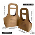 Handheld Kraft Paper Flower Bags, Pack of 10 - Kraft Brown, Large (22 x 10 x 40 cm) - view 3