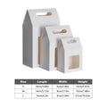 Handheld Kraft Paper Gift Box with Window, Pack of 24 - Size L (16 x 9 x 27 cm) - view 4