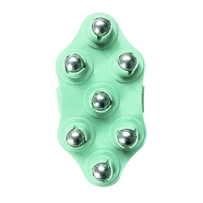Handheld Massager with Seven Trigger Points, Carbon Steel Ball - Green