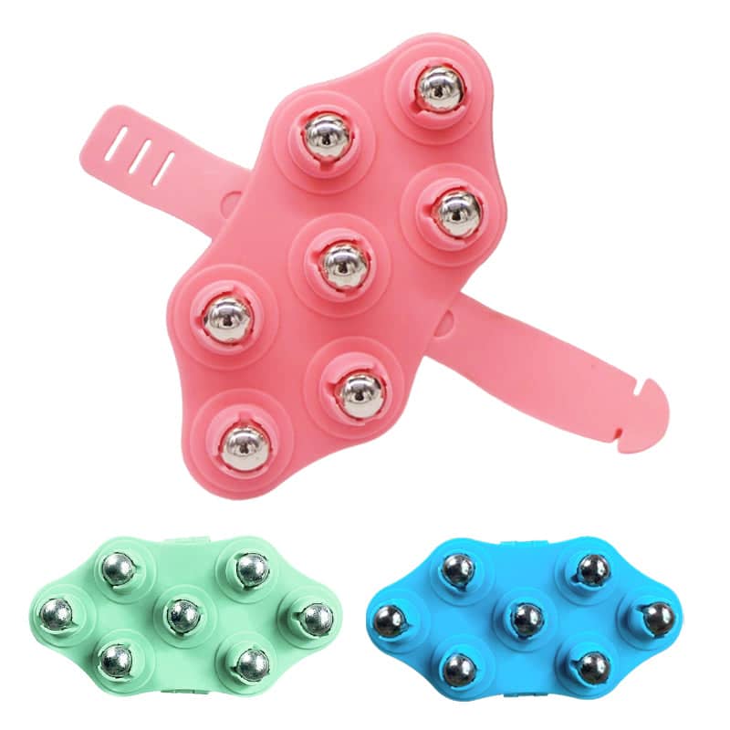 Handheld Massager with Seven Trigger Points, Carbon Steel Ball - Green - view 3