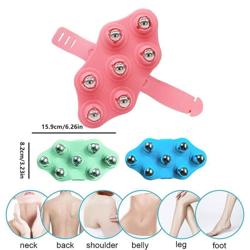 Handheld Massager with Seven Trigger Points, Carbon Steel Ball - Green - view 4