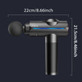 Handheld Muscle Massage Gun with 20 Speeds and 6 Heads, Black - view 3