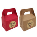 Handheld Paper Gift Boxes with Thank You Stickers, Pack of 3 - Red - view 3