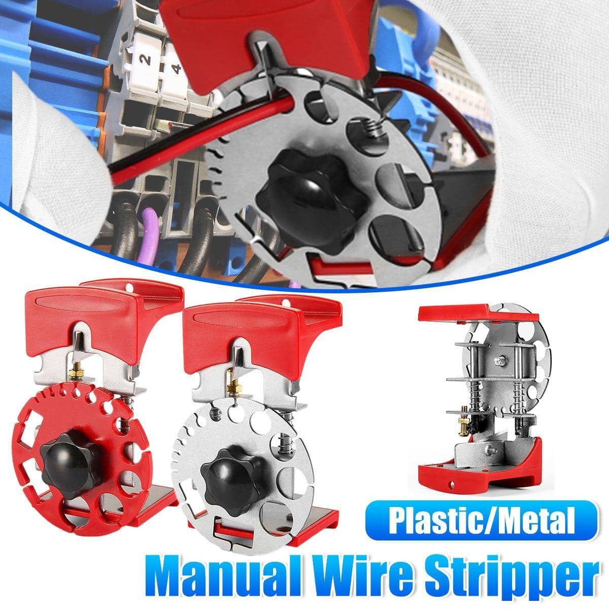 Handheld Quick Wire Stripper Adjustable Manual Cable Stripping Tool - Blade, Pack of 10 - view 2