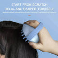 Handheld Silicone Scalp Massage Brush for Hair Washing - Yellow - view 4
