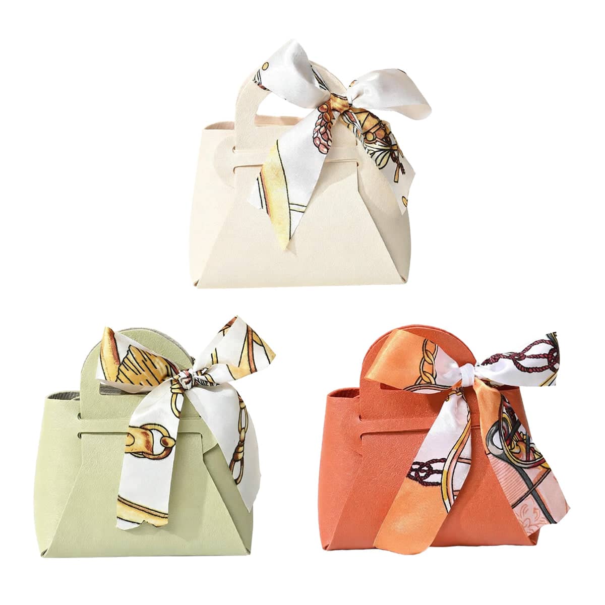 Handheld Wedding Candy Bags for Party Favours, Pack of 20 - Green - view 3