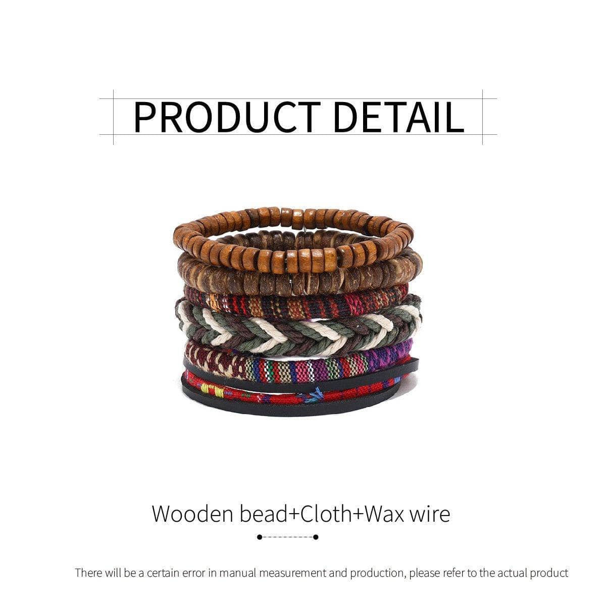 Handmade Bohemian Woven Beaded Bracelet Set for Women, Pack of 6 Adjustable - view 4