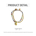 Handmade Ethnic Elephant Charm Bracelet with Multicolour Stone Beads - view 3