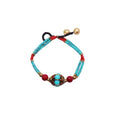 Handmade Ethnic Style Bead Bracelet - Multicolour Stones and Sky Beads - view 2