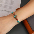 Handmade Ethnic Style Bead Bracelet - Multicolour Stones and Sky Beads - view 5