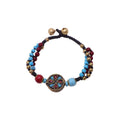 Handmade Ethnic Style Bracelet with Stones and Sky Beads - view 2