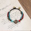 Handmade Ethnic Style Bracelet with Stones and Sky Beads - view 4