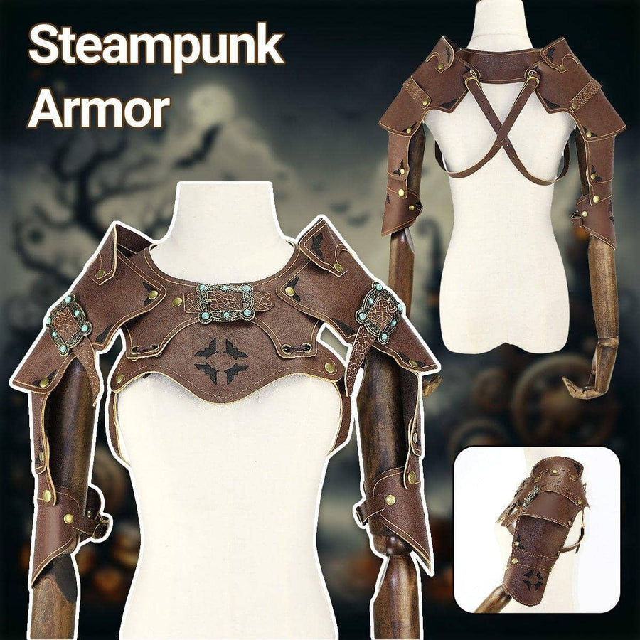 Handmade Steampunk Shoulder Armour Cosplay Costume Vest, One Size Fits Most