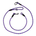 Hands-Free Crossbody Dog Leash, Adjustable Reflective Rope - Purple