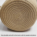 Handwoven Hanging Storage Basket Wall Planter, White and Brown - view 5
