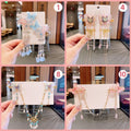 Hanfu Butterfly Hair Clips with Bead Tassels - Style E018, Pale Blue and Teal, Set of 2 - view 5