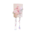 Hanfu Butterfly Hair Clips with Petal Tassels - Style 15, Pink and Teal, Set of 2