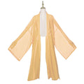 Hanfu Women's Long Lapel Top - Yellow, Small (Bust 100 cm)