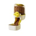 Hanging Automatic Pet Food Dispenser for Cages, Large Capacity - Yellow