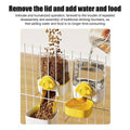 Hanging Automatic Pet Food Dispenser for Cages, Large Capacity - Yellow - view 5