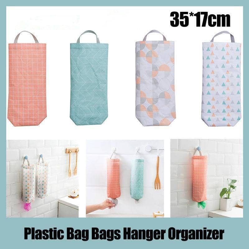 Hanging Bag Holder Organiser for Kitchen Trash and Garbage Bags - Teal - view 2