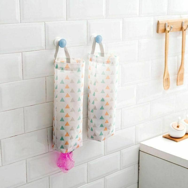 Hanging Bag Holder Organiser for Kitchen Trash and Garbage Bags - Teal - view 4