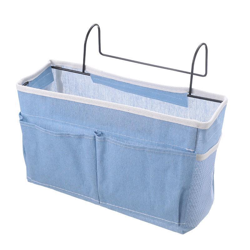 Hanging Bedside Storage Caddy with Pockets - Blue