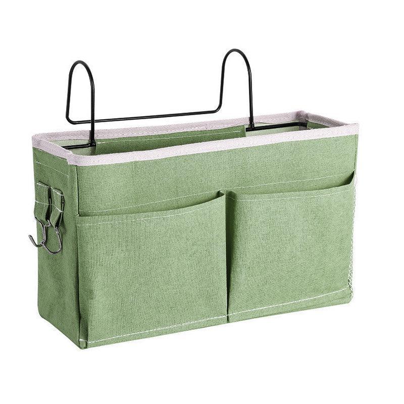 Hanging Bedside Storage Caddy with Pockets - Light Green