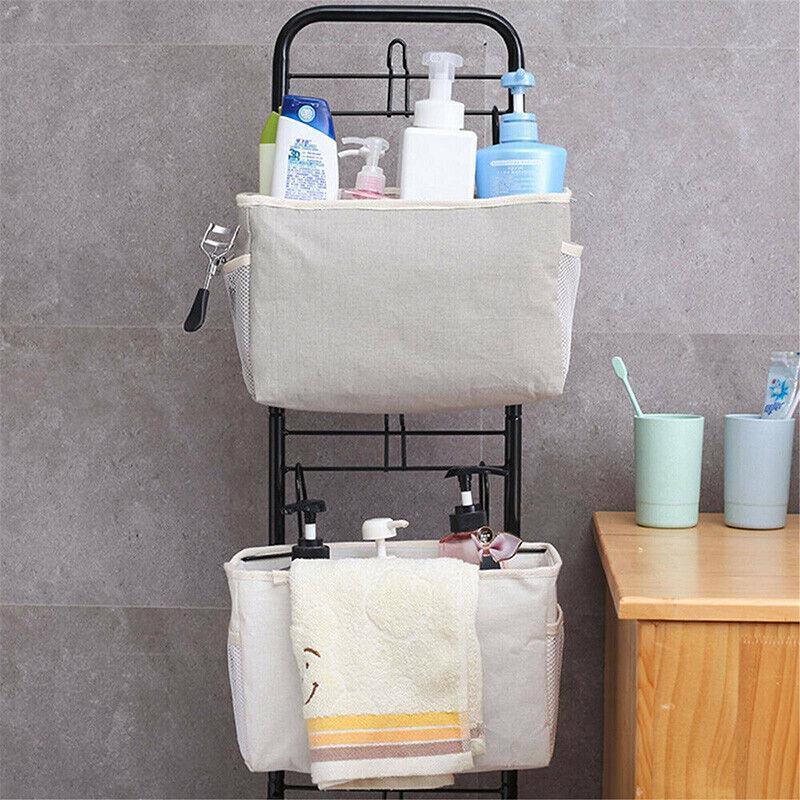 Hanging Bedside Storage Caddy with Pockets - Pink - view 7