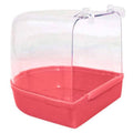 Hanging Bird Bath Tub for Cage - Coral Pink