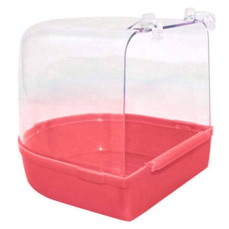 Hanging Bird Bath Tub for Cage - Coral Pink