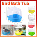 Hanging Bird Bath Tub for Cage - Coral Pink - view 2