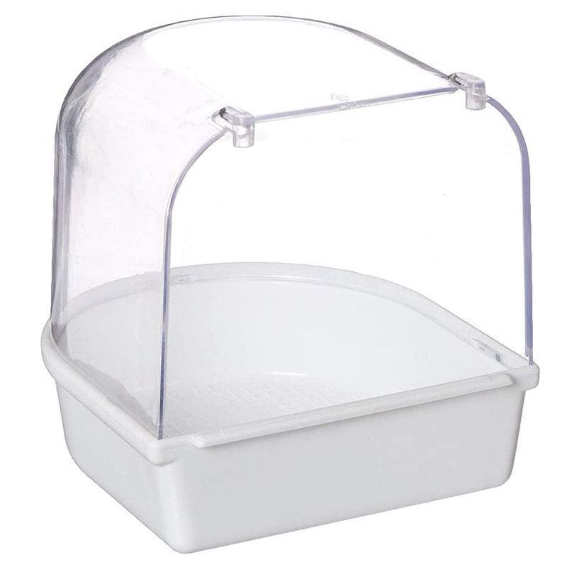 Hanging Bird Bath Tub for Cage - White