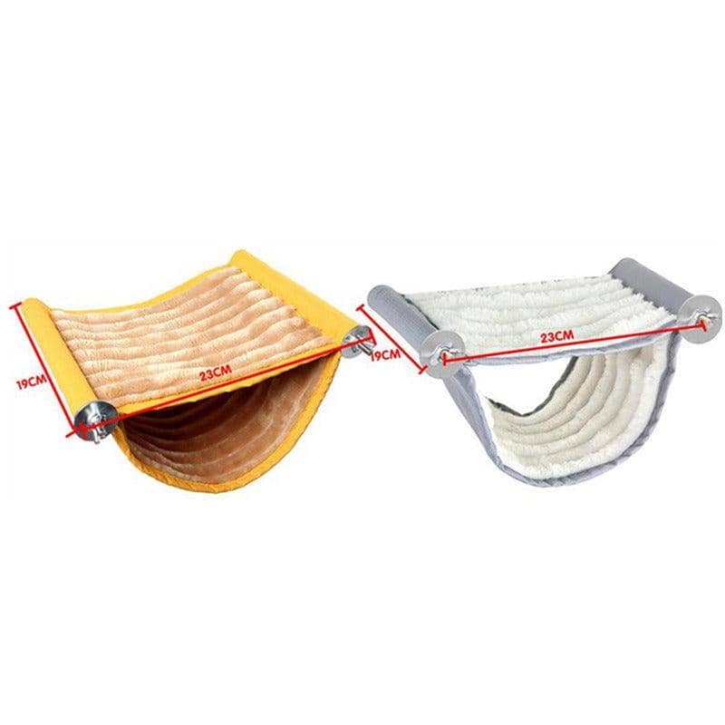 Hanging Bird Nest Bed, Soft Plush Bunk House for Birds - Yellow - view 5