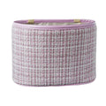 Hanging Car Seat Back Organiser, Cotton and Linen Pouch - Pink