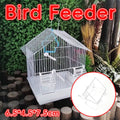 Hanging Clear Plastic Bird Cage Feeder with Hook, Anti Spill Food and Water Cup