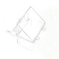 Hanging Clear Plastic Bird Cage Feeder with Hook, Anti Spill Food and Water Cup - view 2