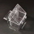 Hanging Clear Plastic Bird Cage Feeder with Hook, Anti Spill Food and Water Cup - view 3