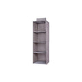Hanging Closet Organiser with Fabric Shelves - 4 Tier