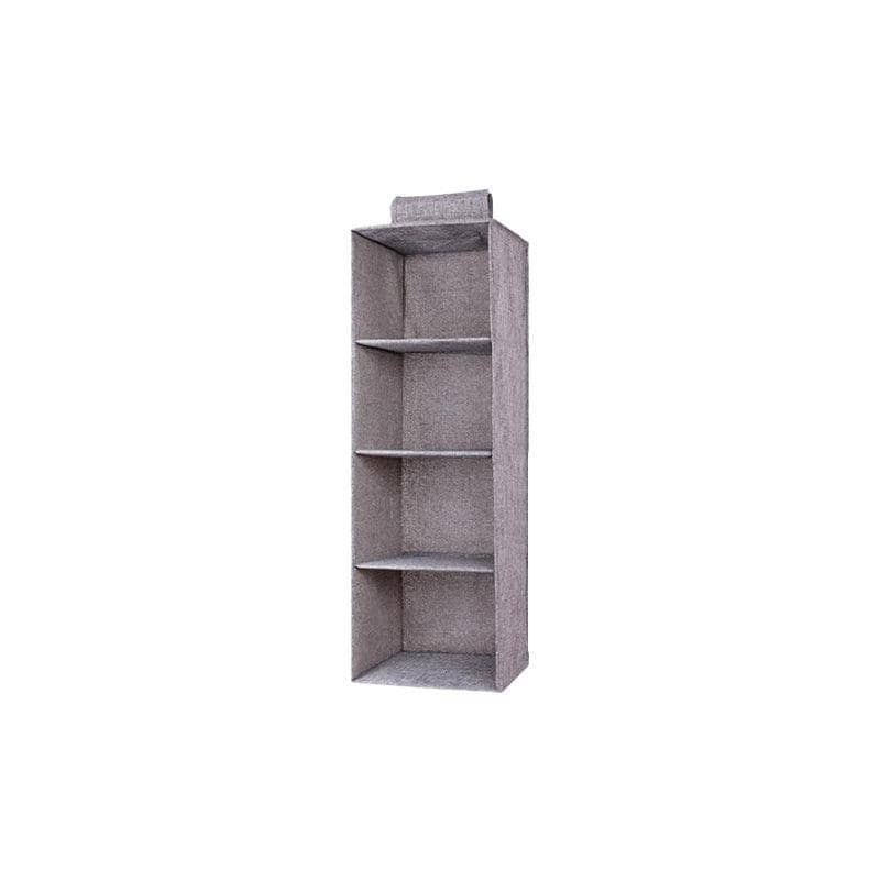 Hanging Closet Organiser with Fabric Shelves - 4 Tier