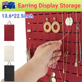 Hanging Felt Jewellery Organiser for Earrings and Necklaces - Red - view 2