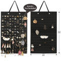 Hanging Felt Jewellery Organiser for Earrings and Necklaces - Red - view 4