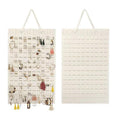Hanging Felt Jewellery Organiser for Earrings and Necklaces - White