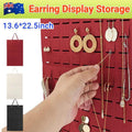 Hanging Felt Jewellery Organiser for Earrings and Necklaces - White - view 2