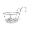 Hanging Flower Pot Rack in Iron, White, 22 cm Diameter - view 2