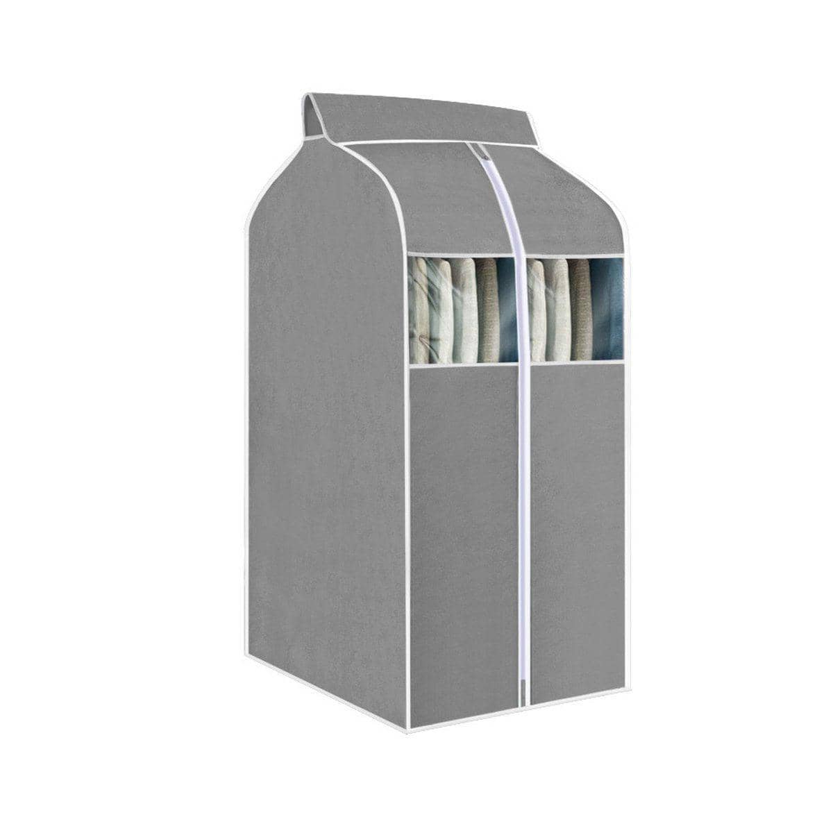 Hanging Garment Cover with Clear Window, 120 cm - Grey