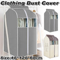 Hanging Garment Cover with Clear Window, 120 cm - Grey - view 2
